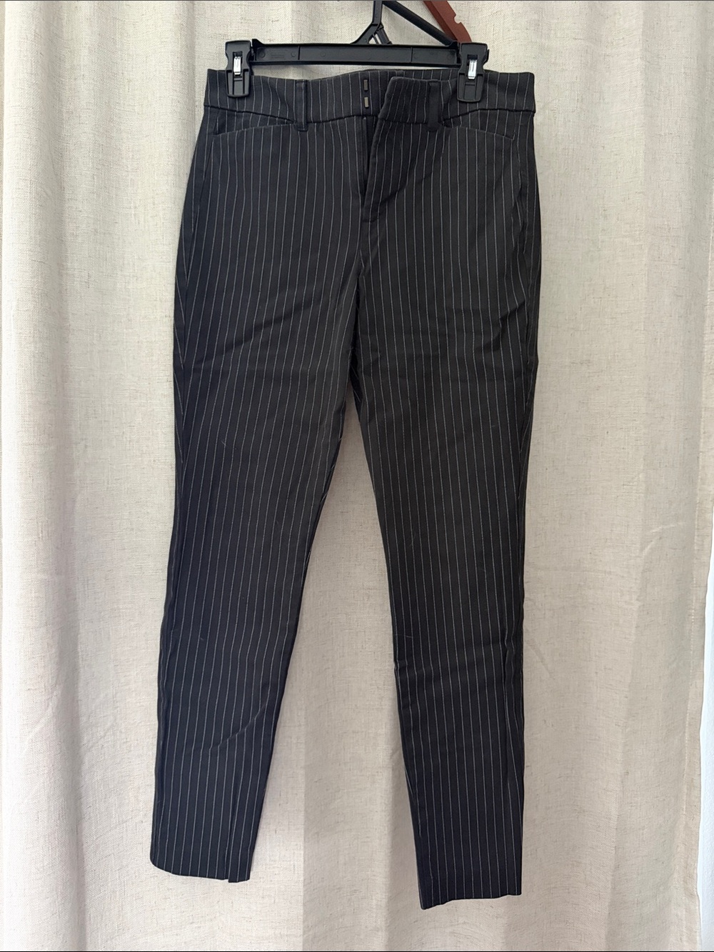 Old Navy Gray Pinstripe Slim Dress Pants